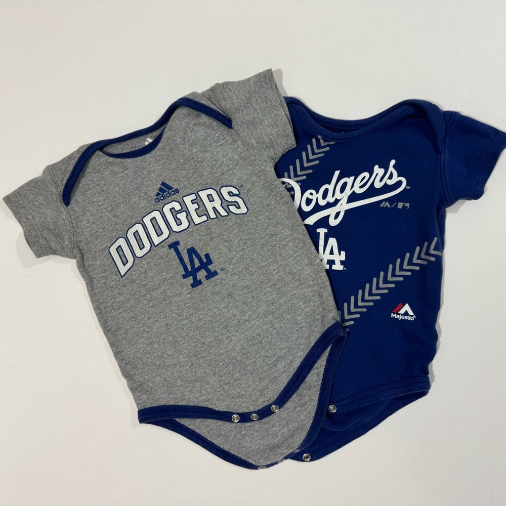 adidas Dodgers Kids Bodysuits in Gray and Navy
